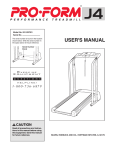 ProForm 831.297001 Treadmill User Manual