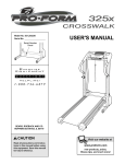 ProForm 831.293050 Treadmill User Manual