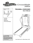 ProForm 831.293040 Treadmill User Manual
