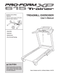 ProForm 831.24745.2 Treadmill User Manual