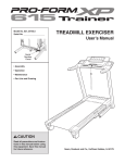 ProForm 831.24745.0 Treadmill User Manual