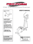 ProForm 750 Home Gym User Manual