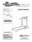 ProForm 590 LS Treadmill User Manual