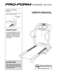 ProForm 485CX Treadmill User Manual