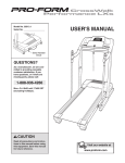 ProForm 30513.1 Treadmill User Manual