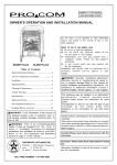 Procom SN250TYLA-D Stove User Manual
