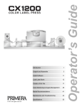 Primera Technology CX1200 Label Maker User Manual