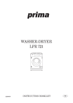 Prima Donna Designs LPR 721 Washer/Dryer User Manual