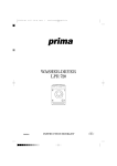 Prima Donna Designs LPR 720 Washer/Dryer User Manual