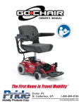 Pride Mobility 1400 Mobility Aid User Manual
