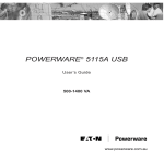 Powerware 5115A USB Power Supply User Manual