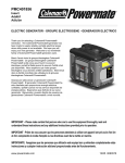 Powermate PM0557501 Portable Generator User Manual