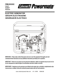 Powermate PM0495502 Portable Generator User Manual