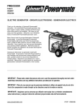 Powermate PM0435004 Portable Generator User Manual