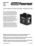 Powermate PM0431802 Portable Generator User Manual