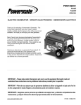 Powermate PM0106001 Portable Generator User Manual