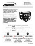 Powermate PM0105000 Portable Generator User Manual