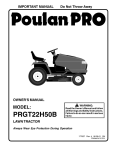 Poulan PRGT22H50B Lawn Mower User Manual
