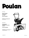Poulan 96194000200 Snow Blower User Manual