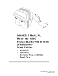 Poulan 954 04 05-06 Lawn Mower Accessory User Manual
