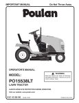 Poulan 532 43 88-96 Lawn Mower User Manual