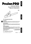 Poulan 530165228 Chainsaw User Manual