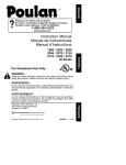 Poulan 530086667 Chainsaw User Manual