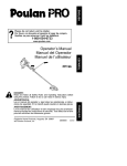 Poulan 530085855 Trimmer User Manual