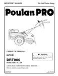 Poulan 433154 Tiller User Manual