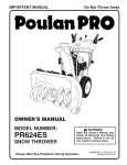 Poulan 425182 Lawn Mower User Manual
