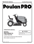 Poulan 418757 Lawn Mower User Manual