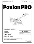 Poulan 410237 Tiller User Manual