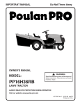 Poulan 407139 Lawn Mower User Manual