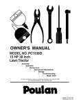 Poulan 187581 Lawn Mower User Manual