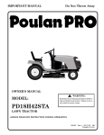 Poulan 184581 Lawn Mower User Manual