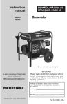 Porter-Cable D26981-028-0 Portable Generator User Manual