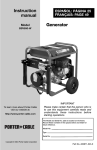 Porter-Cable A02871-043-0 Portable Generator User Manual