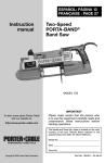 Porter-Cable 725 Saw User Manual