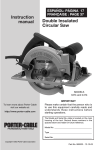 Porter-Cable 447 Saw User Manual