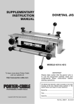 Porter-Cable 4113 Saw User Manual