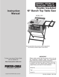 Porter-Cable 38129 Saw User Manual