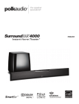 Polk Audio 4000 Home Theater System User Manual