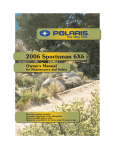 Polaris 600 XC SP Offroad Vehicle User Manual