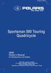 Polaris 500 Touring Quadricycle Offroad Vehicle User Manual