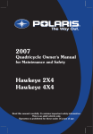 Polaris 300 2X4 Offroad Vehicle User Manual