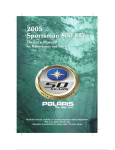 Polaris 2005 Sportsman 800 EFI Offroad Vehicle User Manual