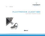 Plantronics 920 Headphones User Manual