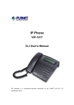 Planet Technology VIP-101T Telephone User Manual