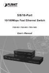 Planet Technology FSD-1603 Switch User Manual