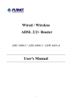 Planet Technology ADW-4401v4 Network Router User Manual